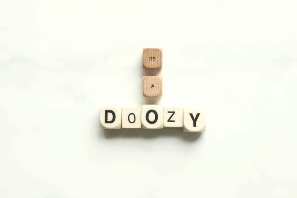 “it’s,A,Doozy”,Printed,On,Dice,Against,White,Background